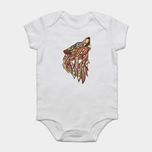 Ethnic Wolf Baby Bodysuit